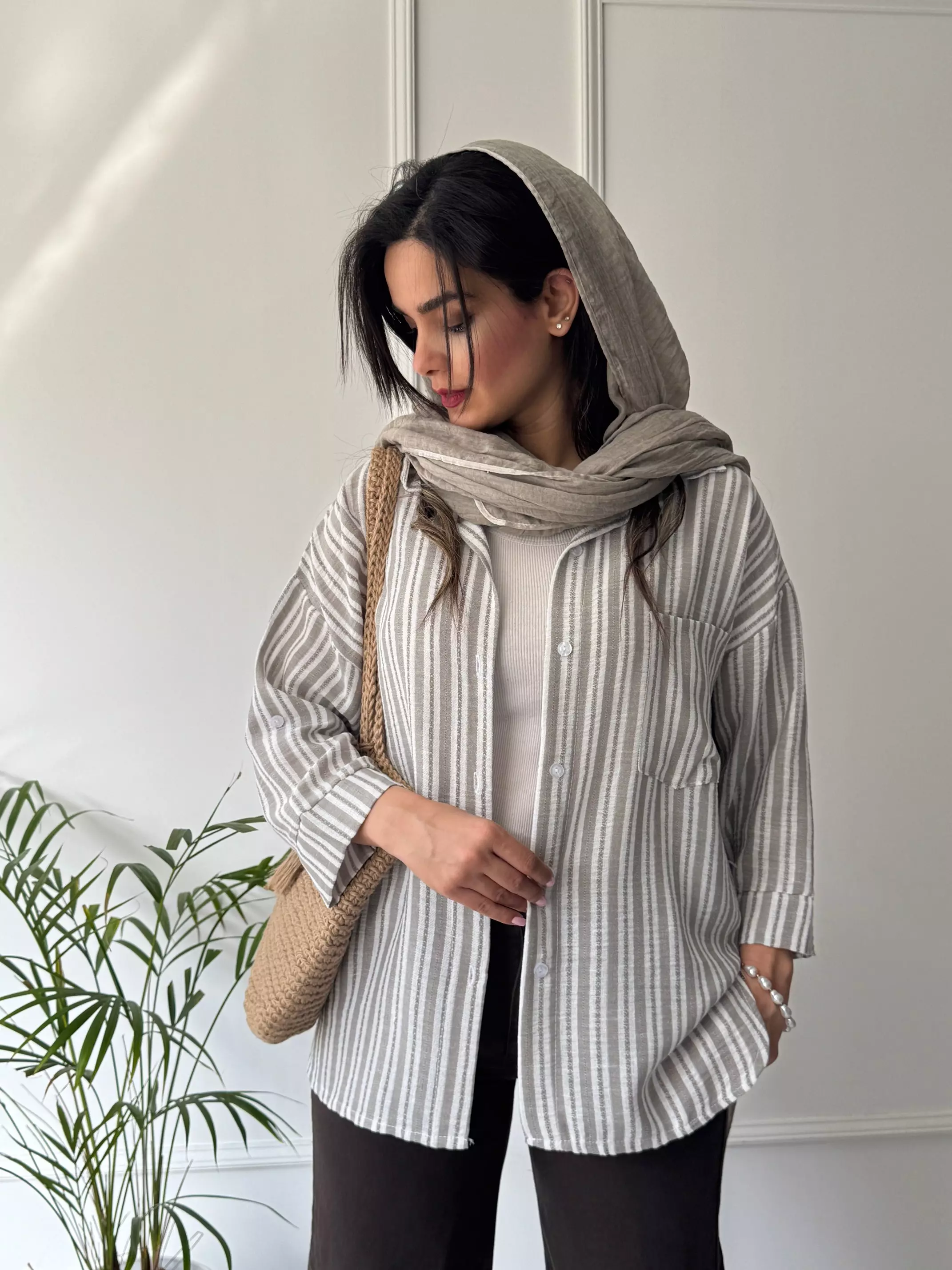 مانتو شومیزی راه راه یاس